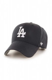 47brand șapcă de baseball din bumbac MLB Los Angeles Dodgers culoarea negru, cu imprimeu, 47 Brand