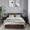 Gossi noptiere, 2 buc., negru, 40x40x55 cm, lemn prelucrat