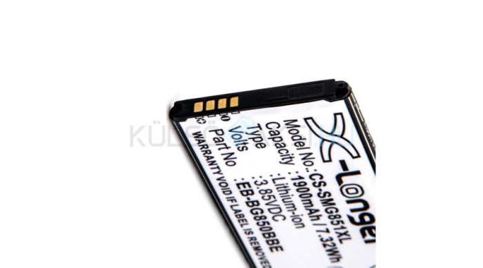 Baterie de telefon mobil VHBW Samsung EB-BG850BBU - 1900mAh, 3.85V, Li-ion, NFC