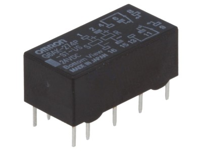 Releu electromagnetic DPDT 24VDC 2A foto