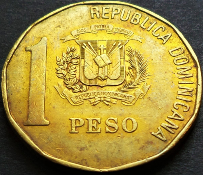 Moneda 1 PESO - Republica DOMINICANA, anul 1991 * cod 4669 - circulata