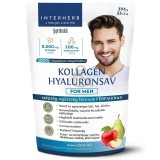 Pudra de colagen si hialuron pentru barbati Interherb cu aroma de mere si pere 396 gr