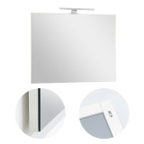 Oglinda baie Leziter Cube 80, Dimensiuni 80x60 cm, Grosime 2 cm, Greutate 5 kg, Garantie 1 an