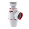 Sifon chiuveta bucatarie, Wirquin Neo 30722156, pentru chiuveta cu 1 cuva, tip butelie, 1&quot;1/2, alb