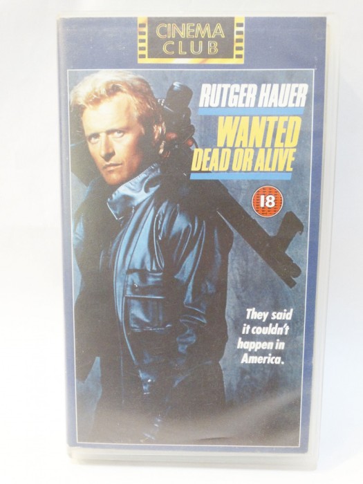 Caseta video VHS originala film Wanted Dead or Alive, Engleza
