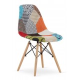 Cumpara ieftin Scaun bucatarie/living, Artool, Seul, textil, lemn, mozaic multicolor, 46.5x56.5x82.5 cm, Leobert