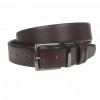 Curea barbati, casual-eleganta, din piele ecologica premium, latime 3.5 cm, maro inchis - CK196M, CK LEATHER