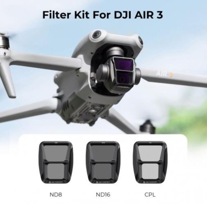 Set Filtre Drona CPL+ND8+ND16 K&amp;F Concept SKU.2065V1 Concept Multi-Coated Glass Pentru DJI Air 3