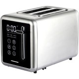 Prajitor de paine Heinner HTP-DD900BKSS, 850 W, 2 felii, 7 trepte rumenire, Functie decongelare, Argintiu