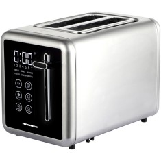 Prajitor de paine Heinner HTP-DD900BKSS, 850 W, 2 felii, 7 trepte rumenire, Functie decongelare, Argintiu