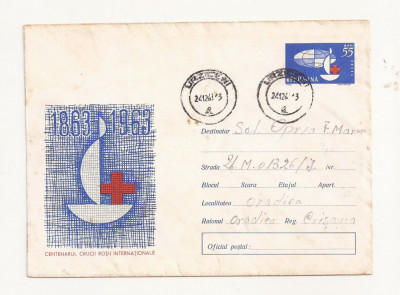 Plic FDC Romania -Centenarul Crucii Rosii Internationale, Circulat 1963 foto