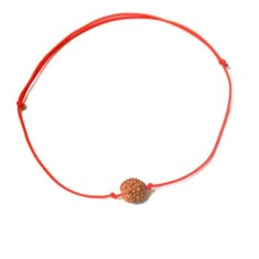 Bratara cu Rudraksha (Rudraska) pe snur rosu