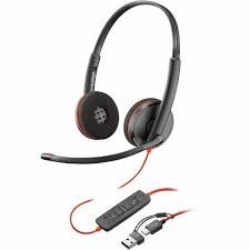 Poly Blackwire 3220 Stereo USB-C Headset +USB-C/A Adapter &amp;quot;8X228AA&amp;quot; (timbru verde 0.8 lei) foto
