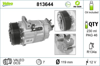 VALEO 813644 VALEO RE-GEN REMANUFACTURED Compresor, climatizare foto