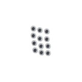 Accesorii creatie - ochisori mari plastic, negru, 12mm, set 60 buc, Colorarte