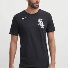 Nike tricou din bumbac Chicago White Sox barbati, culoarea negru, cu imprimeu