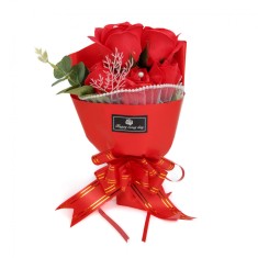 Buchet decorativ cu trandafiri &icirc;n cutie cadou - 23 x 16 x 8 cm Best CarHome