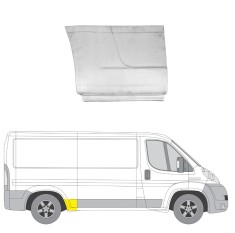 Segment reparatie aripa spate Peugeot Boxer (250), Fiat Ducato (250), Citroen Jumper (250) 09.2006-08.2014-,, Ram Promaster, 02.2013-, model: L2; ver foto