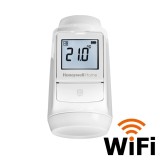 Cap termostat smart pentru calorifer Honeywell Home HR93EE, Wi-Fi, programabil, afisaj digital, functie fereastra deschisa, alb