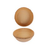 Set 50 hartii de copt pentru AirFryer, Rotund, 20 x 4.5 cm, Maro, TopBaza