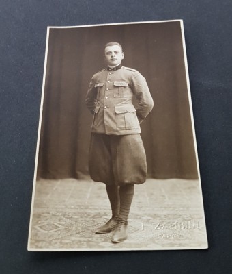 Portret militar din Primul Război Mondial, studio F. Zambelli foto