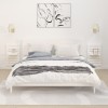 Set 2 Rafturi Noptieră Perete, Lemn Masiv Pin, 40x17.5x63 cm, Alb