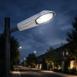 Corp Iluminat Stradal IP65 550x260x190mm E27 160W Alb Exterior, Lampa LED Puternica pentru Curte, Alei sau Parcare, Design Aluminiu Rezistent, Oem