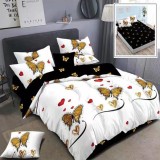LENJERIE FINET 6 PIESE CU HUSĂ &ndash; 160&times;200 ȘI 180&times;200 (HF6P8) - 180x200