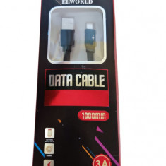 Cablu De date Si Incarcare Pentru Telefon,mufa tip microUSB,Fast Chartging\Data, 3.4A culoare negru