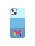 Husa de protectie albastra din piele ecologica rezistenta la socuri pentru Iphone 14