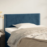 VidaXL Tăblie de pat, albastru &icirc;nchis, 100x5x78/88 cm, catifea