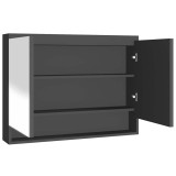 Cumpara ieftin Dulap de baie cu oglinda, antracit, 80x15x60 cm, MDF