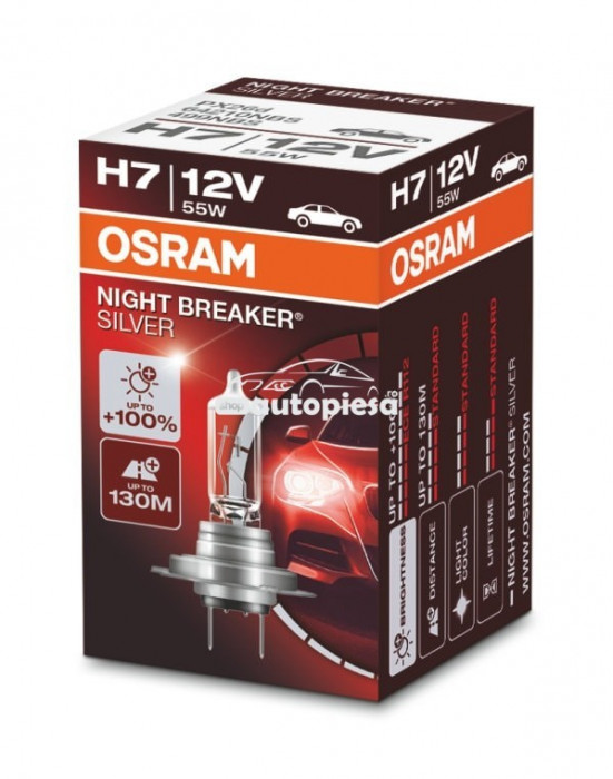 Bec Osram H7 Night Breaker Silver (+100% lumina) 12V 55W 64210NBS