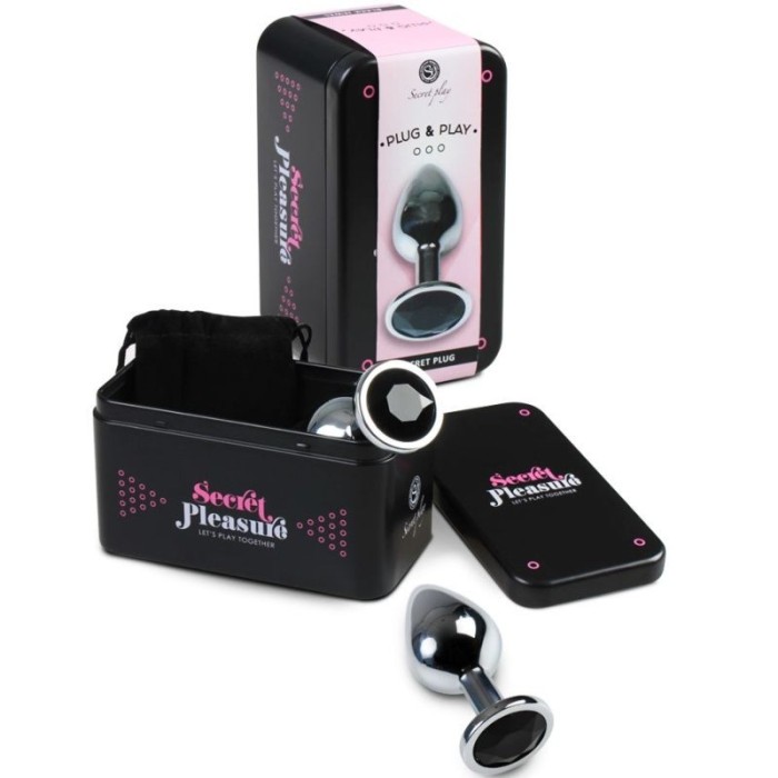 Plug Anal metal Negru S