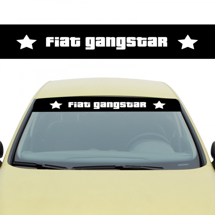 Sticker Parasolar Fiat Gangstar , Autocolant Parbriz pentru Tuning Fiat