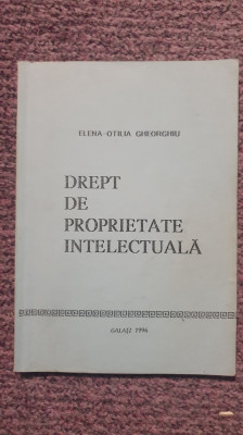 Drept de proprietate intelectuala, Univ Rom-Americana 1986, 110 pag foto