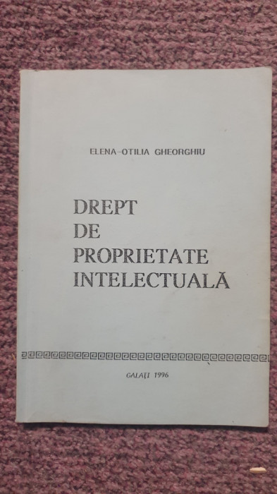 Drept de proprietate intelectuala, Univ Rom-Americana 1986, 110 pag