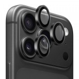 Folie de protectie Camera Spate Lito Titanium AR pentru Apple iPhone 18 Pro / 18 Pro Max, Sticla Securizata, Neagra