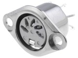 Conector DIN mamă 5 pini 180&deg; argintat, 2A, 34V - DELTRON