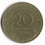 Monedă Franța 20 centimes 1994
