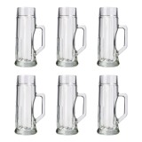 Halbă de bere, pahare de bere, cană de bere set 6 premium cu nervuri - 0,5 litri