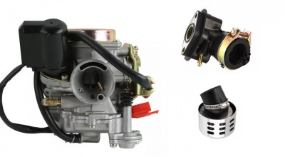 Carburator + Filtru Aer Sport + Gat Scuter Kymco 4T 49cc 50cc 60cc foto