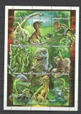 TOGO 1997 DINOZAURI ANIMALE PREISTORICE, Nestampilat