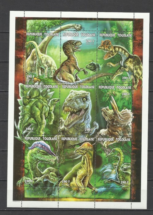 TOGO 1997 DINOZAURI ANIMALE PREISTORICE