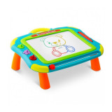 Cumpara ieftin Masuta cu tabla magnetica pentru desenat cu accesorii incluse Ricokids 772201 - Albastru