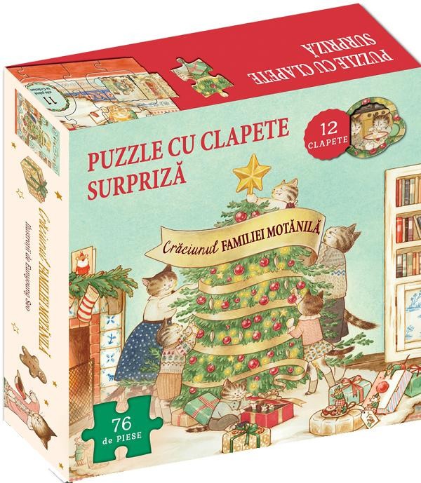 Craciunul Familiei Motanila. Carte + Puzzle Cu Clapete Surpriza, Lucy Brownridge - Editura DPH