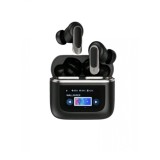 Casti Wireless, Smart Case cu Touch Screen, Noise Cancelling 360&deg;, Microfon HD, Casca Control Tactil, Compatibil cu orice aparat Bluetooth 5.3, Negru,