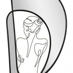 Oglinda decorativa Nudity, Mauro Ferretti, 40.6x70.5 cm, fier/sticla, negru