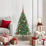 VidaXL Pom de Crăciun artificial pre-iluminat Verde 120 cm PVC 3396997