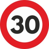 Autocolant Sticker "Limita Viteza" Reflectorizant - 30km/h FAVLine Selection
